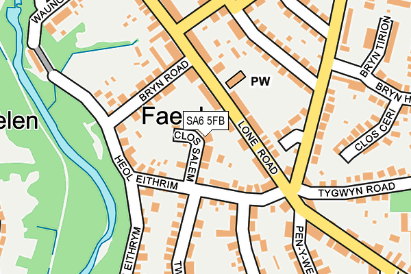 SA6 5FB map - OS OpenMap – Local (Ordnance Survey)