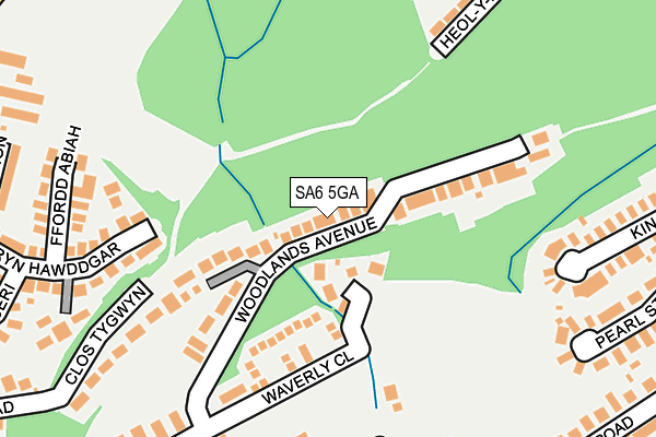 SA6 5GA map - OS OpenMap – Local (Ordnance Survey)