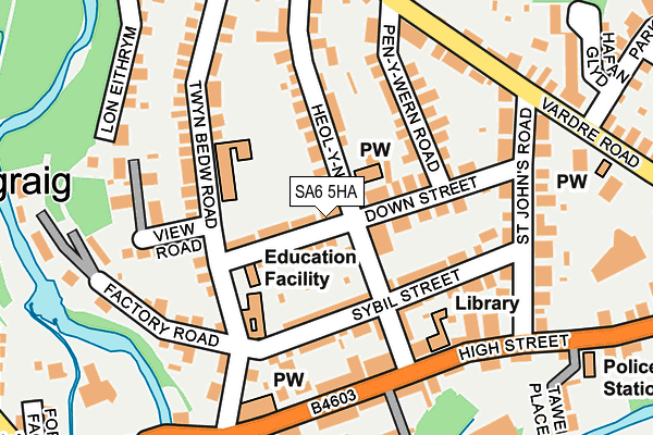 SA6 5HA map - OS OpenMap – Local (Ordnance Survey)