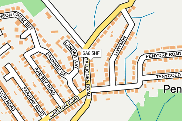 SA6 5HF map - OS OpenMap – Local (Ordnance Survey)