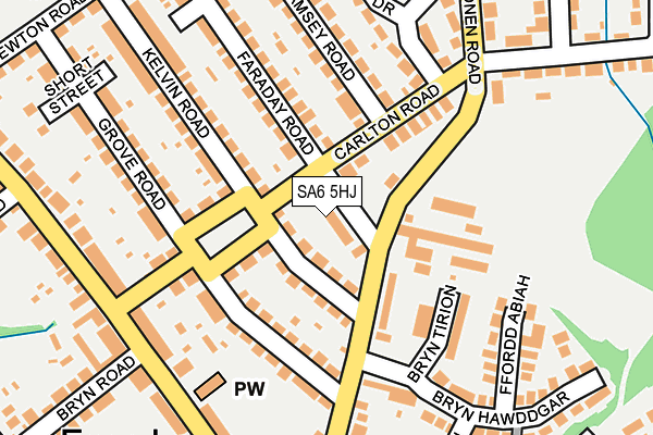 SA6 5HJ map - OS OpenMap – Local (Ordnance Survey)