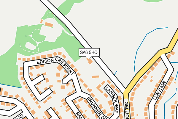 SA6 5HQ map - OS OpenMap – Local (Ordnance Survey)