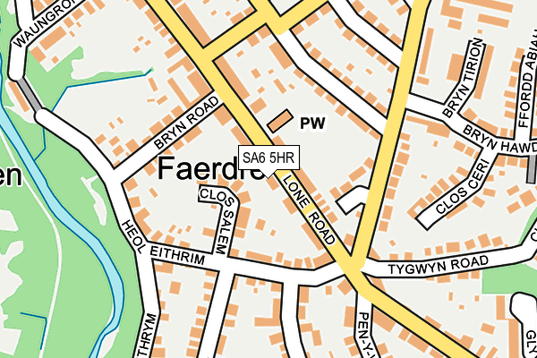 SA6 5HR map - OS OpenMap – Local (Ordnance Survey)