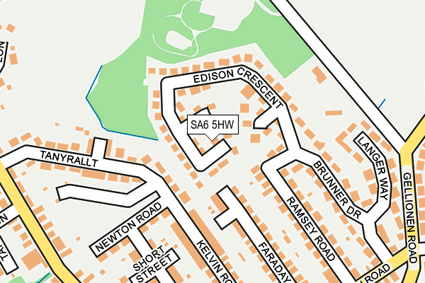 SA6 5HW map - OS OpenMap – Local (Ordnance Survey)