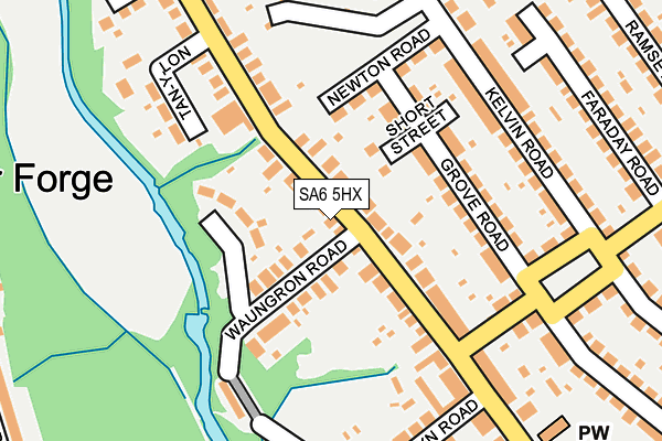 SA6 5HX map - OS OpenMap – Local (Ordnance Survey)