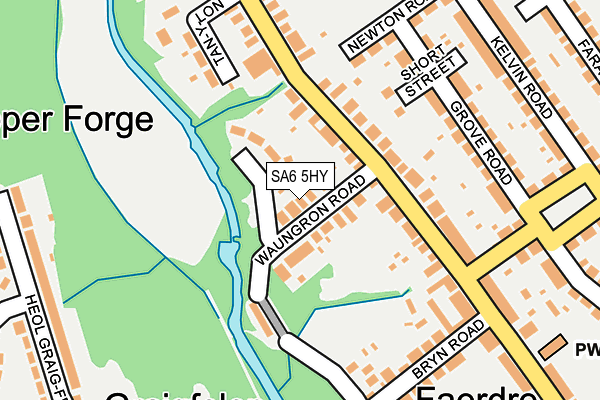 SA6 5HY map - OS OpenMap – Local (Ordnance Survey)