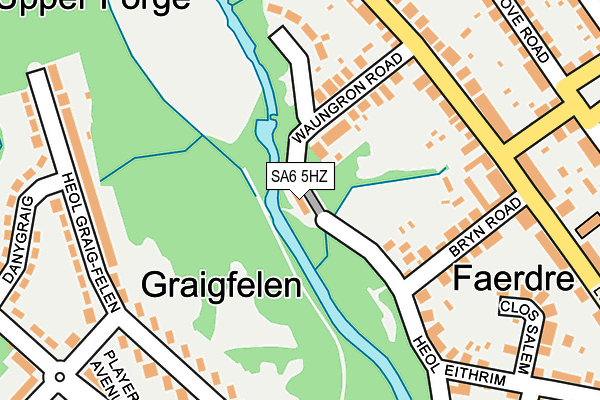 SA6 5HZ map - OS OpenMap – Local (Ordnance Survey)