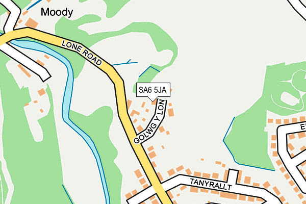 SA6 5JA map - OS OpenMap – Local (Ordnance Survey)
