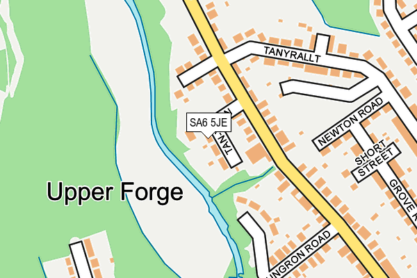 SA6 5JE map - OS OpenMap – Local (Ordnance Survey)