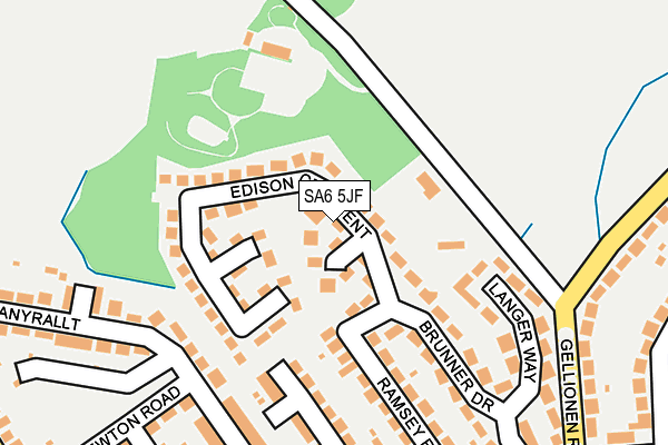 SA6 5JF map - OS OpenMap – Local (Ordnance Survey)