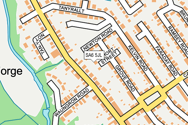 SA6 5JL map - OS OpenMap – Local (Ordnance Survey)