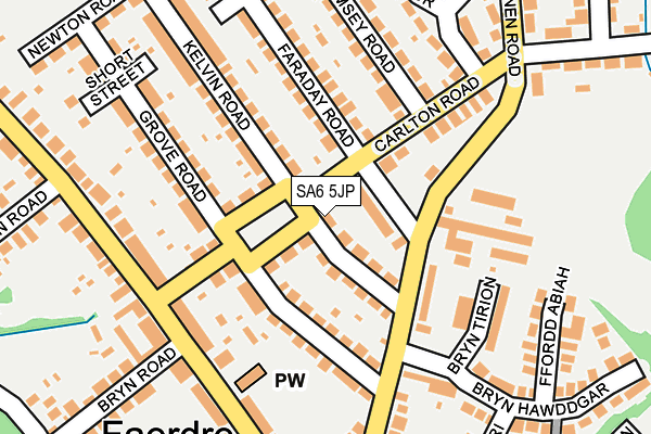 SA6 5JP map - OS OpenMap – Local (Ordnance Survey)
