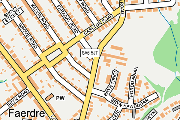 SA6 5JT map - OS OpenMap – Local (Ordnance Survey)