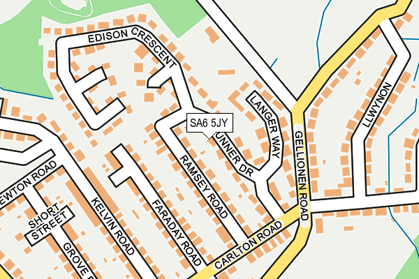 SA6 5JY map - OS OpenMap – Local (Ordnance Survey)