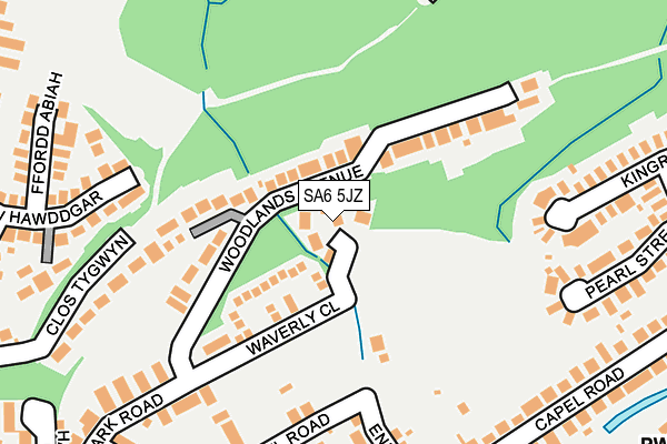 SA6 5JZ map - OS OpenMap – Local (Ordnance Survey)