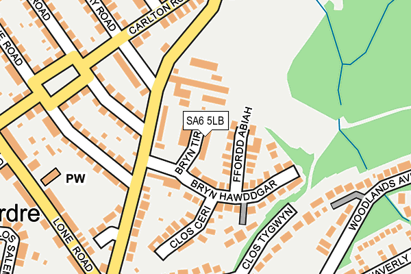 SA6 5LB map - OS OpenMap – Local (Ordnance Survey)