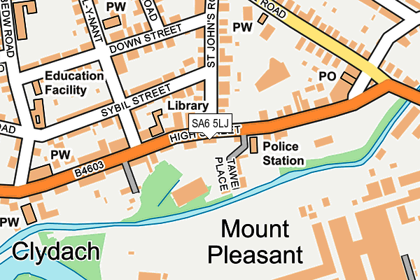 SA6 5LJ map - OS OpenMap – Local (Ordnance Survey)