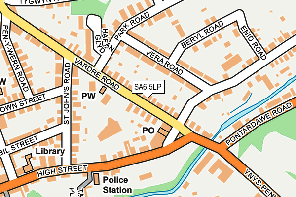 SA6 5LP map - OS OpenMap – Local (Ordnance Survey)