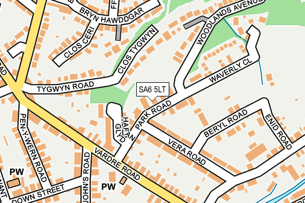 SA6 5LT map - OS OpenMap – Local (Ordnance Survey)