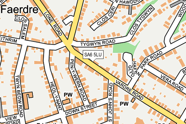 SA6 5LU map - OS OpenMap – Local (Ordnance Survey)