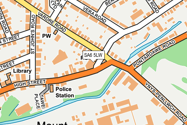 SA6 5LW map - OS OpenMap – Local (Ordnance Survey)