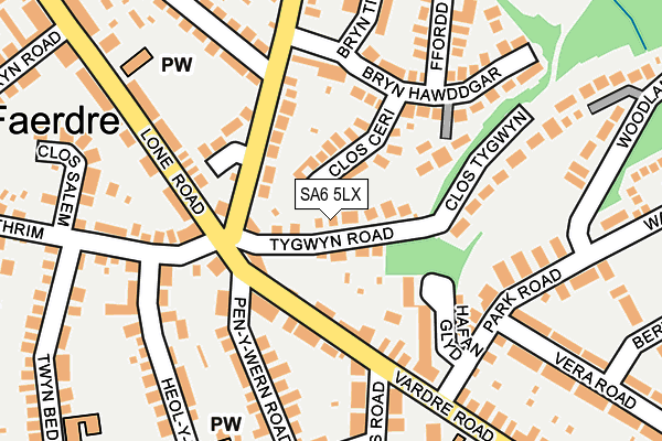 SA6 5LX map - OS OpenMap – Local (Ordnance Survey)