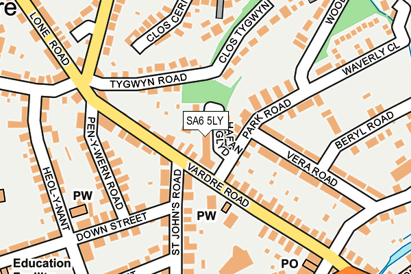 SA6 5LY map - OS OpenMap – Local (Ordnance Survey)