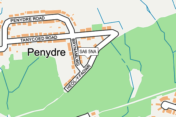 SA6 5NA map - OS OpenMap – Local (Ordnance Survey)