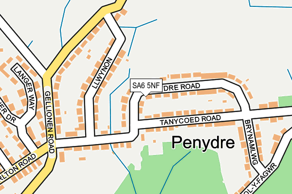 SA6 5NF map - OS OpenMap – Local (Ordnance Survey)