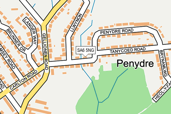 SA6 5NG map - OS OpenMap – Local (Ordnance Survey)