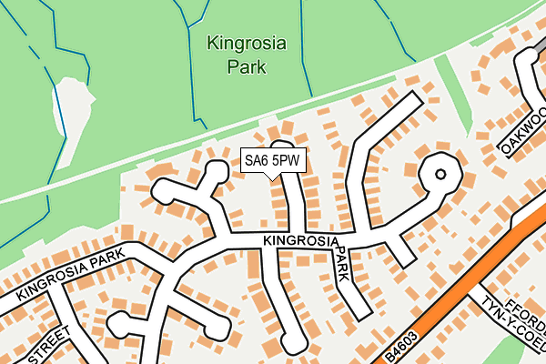 SA6 5PW map - OS OpenMap – Local (Ordnance Survey)