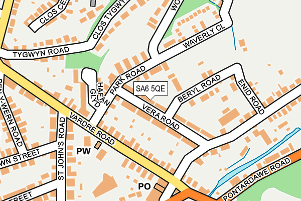 SA6 5QE map - OS OpenMap – Local (Ordnance Survey)