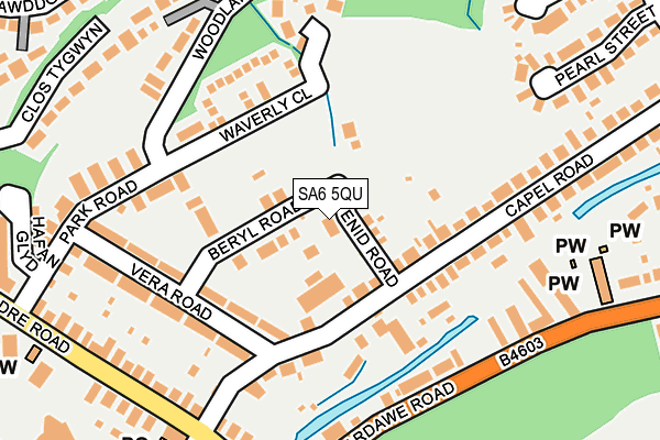 SA6 5QU map - OS OpenMap – Local (Ordnance Survey)