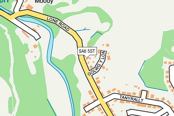 SA6 5ST map - OS OpenMap – Local (Ordnance Survey)