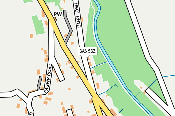 SA6 5SZ map - OS OpenMap – Local (Ordnance Survey)