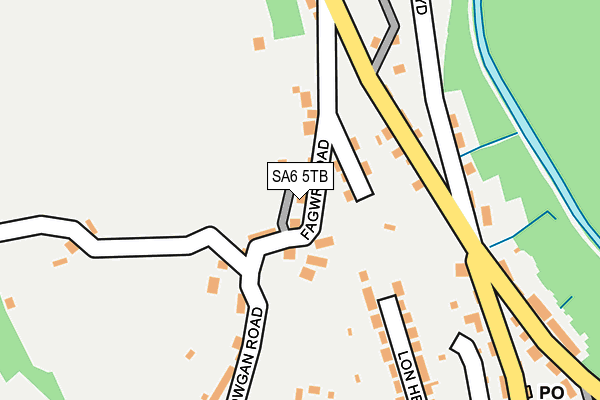 SA6 5TB map - OS OpenMap – Local (Ordnance Survey)
