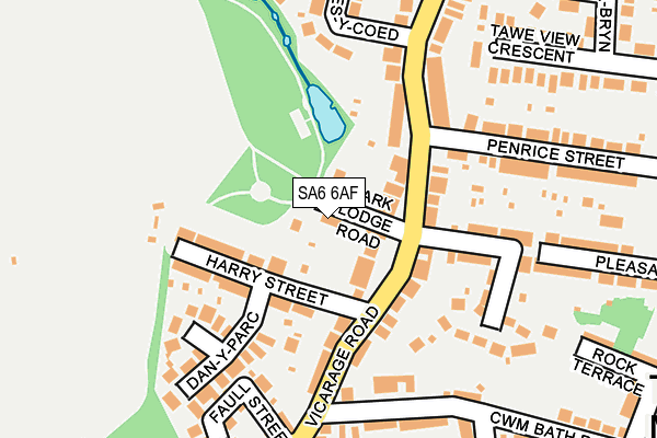 SA6 6AF map - OS OpenMap – Local (Ordnance Survey)