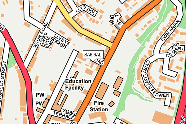 SA6 6AL map - OS OpenMap – Local (Ordnance Survey)