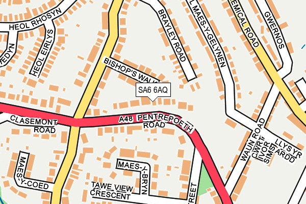 SA6 6AQ map - OS OpenMap – Local (Ordnance Survey)