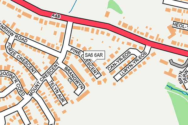 SA6 6AR map - OS OpenMap – Local (Ordnance Survey)