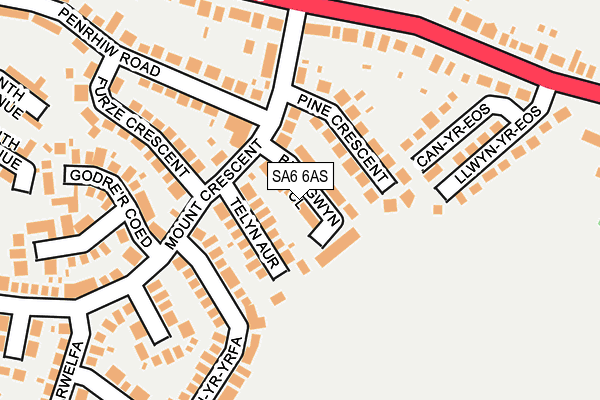 SA6 6AS map - OS OpenMap – Local (Ordnance Survey)