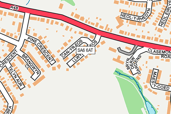 SA6 6AT map - OS OpenMap – Local (Ordnance Survey)
