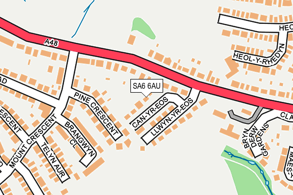 SA6 6AU map - OS OpenMap – Local (Ordnance Survey)