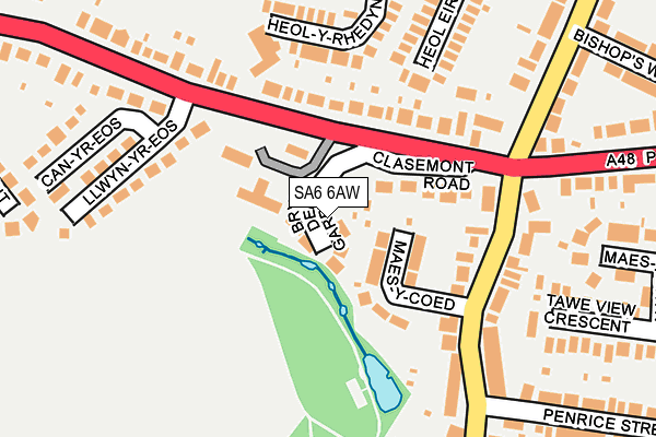 SA6 6AW map - OS OpenMap – Local (Ordnance Survey)