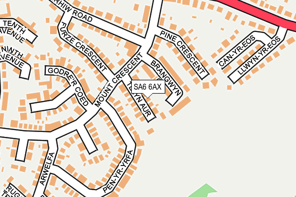 SA6 6AX map - OS OpenMap – Local (Ordnance Survey)