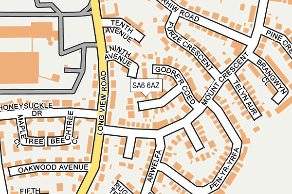 SA6 6AZ map - OS OpenMap – Local (Ordnance Survey)