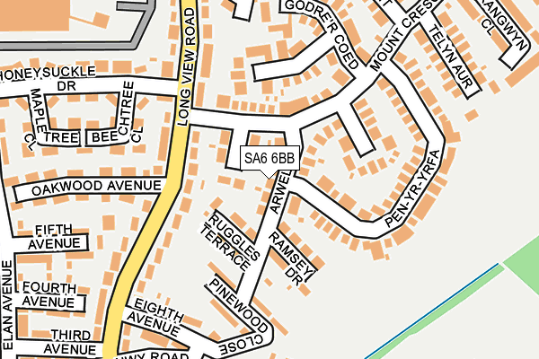 SA6 6BB map - OS OpenMap – Local (Ordnance Survey)