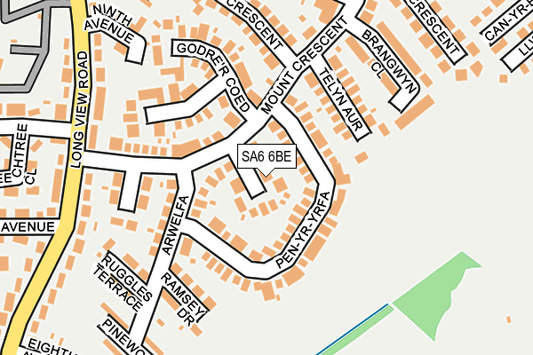 SA6 6BE map - OS OpenMap – Local (Ordnance Survey)