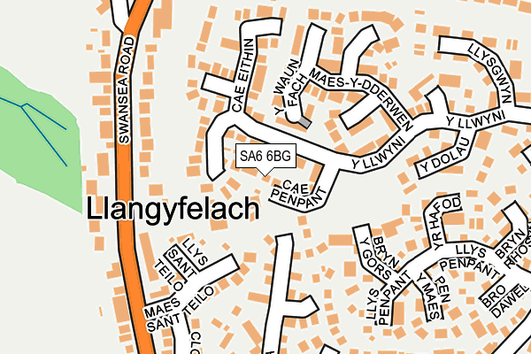 SA6 6BG map - OS OpenMap – Local (Ordnance Survey)