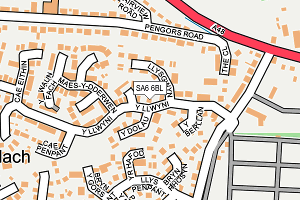 SA6 6BL map - OS OpenMap – Local (Ordnance Survey)
